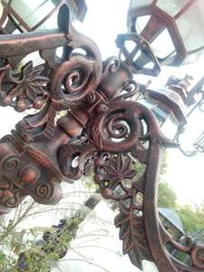 Moderne Victoriaanse Outdoor Tuin Gebruikt Street Light Pole Koper Kleur 5 <span class=keywords><strong>Lamp</strong></span> Antieke Gietijzeren Lantaarnpalen - Product Image 4