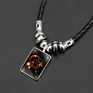 Moda 12 dodici pendenti collana disegni zodiacali gioielli placcati-universo ZU011 - Product Image 5