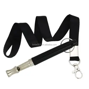 Hot New Two-tone Ultrasonic Flute Dog Whistle to Stop Barking with Lanyard dog whistle with strap