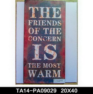 Venta caliente popular de la pared decorativa de la vendimia de hierro placa de metal cartel de chapa de arte de diseño al por <span class=keywords><strong>m</strong></span> - Product Image 2