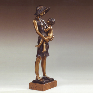 Escultura de bronce de metal artesanía decoración del hogar de la <span class=keywords><strong>madre</strong></span> y el niño - Product Image 5
