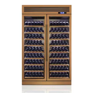 酒柜200瓶全304不锈钢葡萄酒冰箱商用