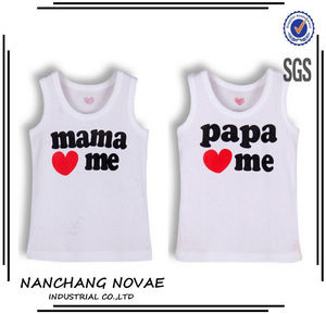 Papa maman Me aime 100% coton enfants <span class=keywords><strong>t</strong></span>-shirts enfant gilet bébé manches <span class=keywords><strong>T</strong></span> Shirt enfants <span class=keywords><strong>T</strong></span> - Shirt garçons filles vêtements - Product Image 1