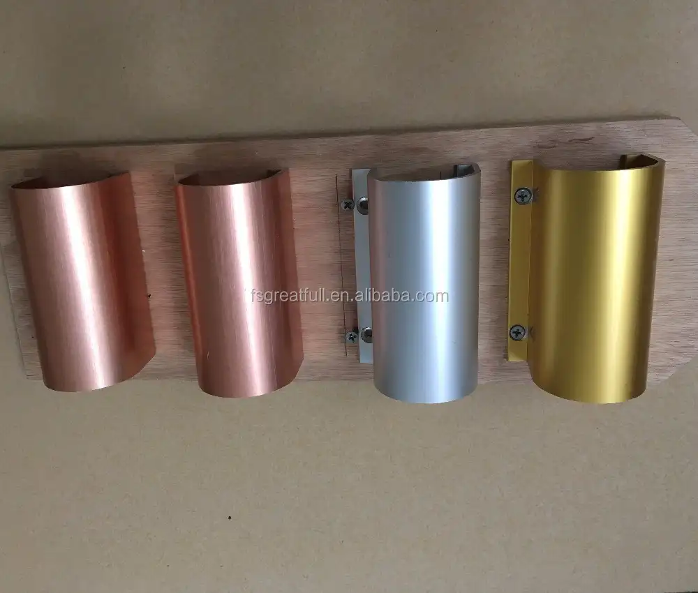 golden pink silver bronze anodized anodizing or electrophoresis processing painting aluminium profiles aluminium products
