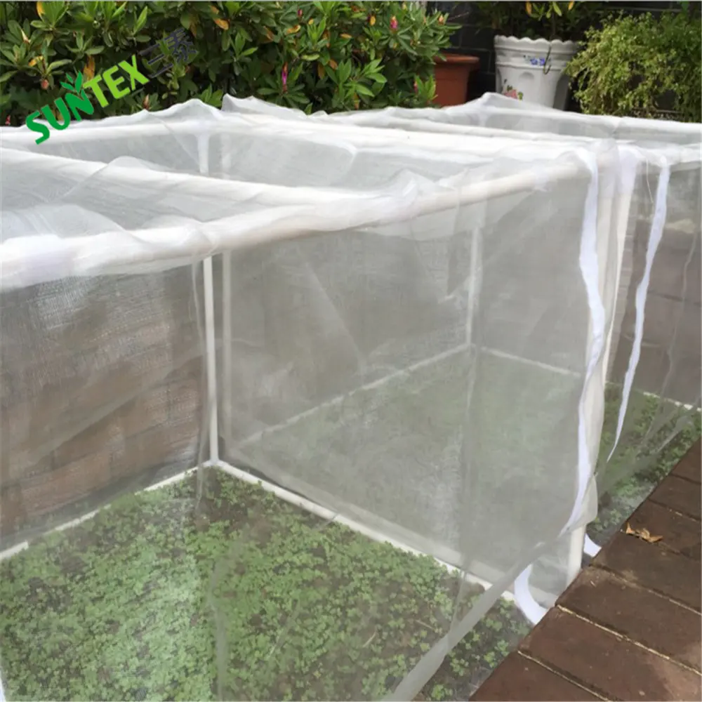 50メッシュ温室透明プラスチック昆虫果樹プルーフメッシュネット、100gsmpe白農業Hdpeモノネットファブリック3*100m