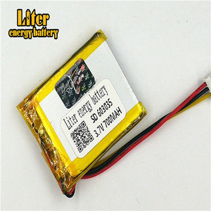 2 plug. 0 3 P 3.7 V 603035 mah 700 lithium polymer lipo rechargeable battery li ion solar battery battery with PCM - Product Image 1
