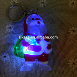 Navidad Santa claus muñeco de nieve llavero del árbol de Navidad con luz de colores intermitente - Product Image 5