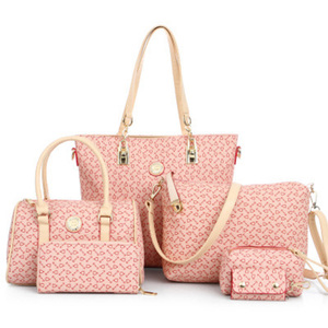 Ensemble de sacs à main pour femmes, 6 pièces, sacs à main de marque américaine célèbre avec fermeture éclair, vente en gros, 2020 - Product Image 3