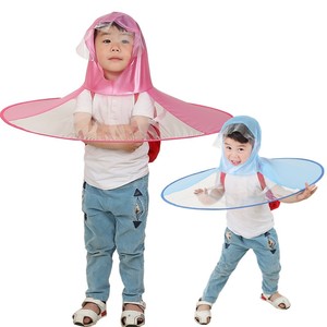Imperméable pour enfant, joli manteau de pluie en forme d'ovni, Poncho, Transparent, imperméable, pas cher, avec poignée, parapluie gratuit - Product Image 4