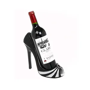 High-heeled Shoes Black Elegant Kitchen Ceramic Wine Holder