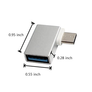Bộ chuyển đổi USB3.0 OTG nhôm, đầu <span class=keywords><strong>c</strong></span>ái sang đầu đự<span class=keywords><strong>c</strong></span> <span class=keywords><strong>USB</strong></span>-<span class=keywords><strong>C</strong></span>, gó<span class=keywords><strong>c</strong></span> vuông, loại <span class=keywords><strong>C</strong></span> - Product Image 3