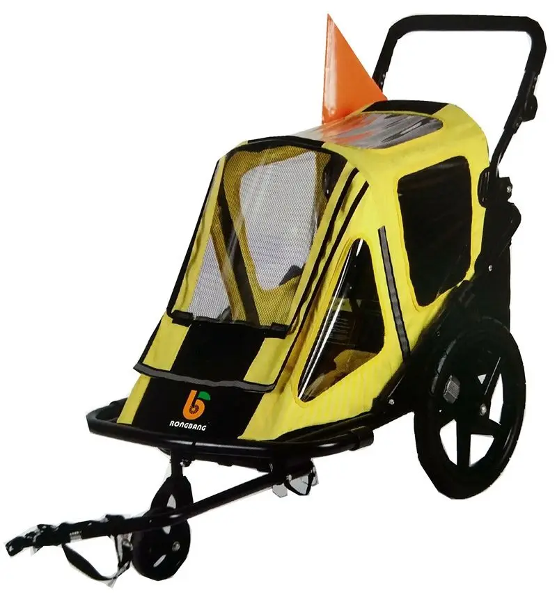 Hoge kwaliteit opvouwbare 3 in 1 fiets baby trailer kinderwagen trolley baby kinderwagen jogger