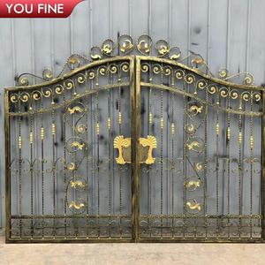 Portes principales en <span class=keywords><strong>fer</strong></span> <span class=keywords><strong>forgé</strong></span> de style moderne, portes coulissantes électriques pour allée - Product Image 6