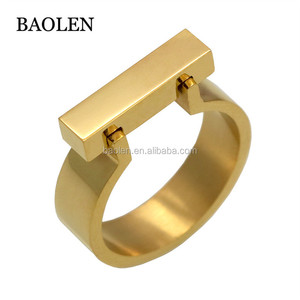 <span class=keywords><strong>Bague</strong></span> classique en acier inoxydable, forme de <span class=keywords><strong>fer</strong></span> <span class=keywords><strong>à</strong></span> <span class=keywords><strong>cheval</strong></span>, anneau plat, marque, punk, <span class=keywords><strong>bague</strong></span> d'amour, couleur or, forme carrée, pour femmes - Product Image 1