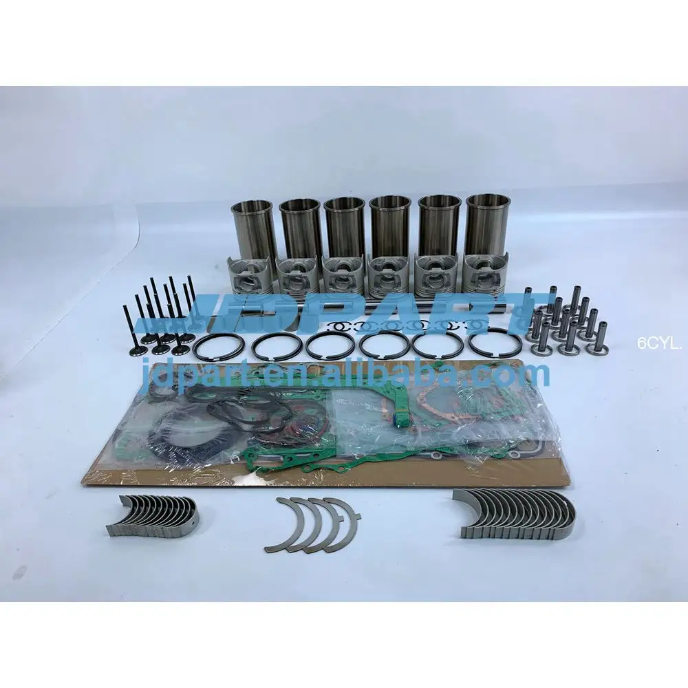 6HH1 Overhaul Kit With Engine Valves Bearings Piston Rings Full Gasket Set Liner Kit For Isuzu