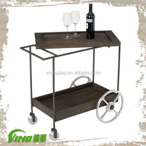 wooden decorative display cart - Product Image 2