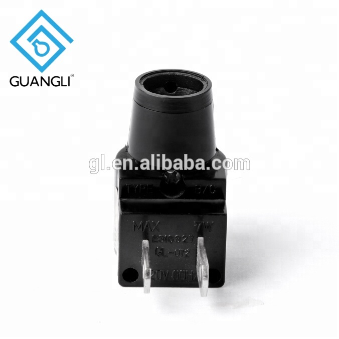 Держатель для лампы черного цвета, Тип гнезда лампы E12 ETL, Электрический штекер в ночной Светильник черного цвета