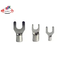 Kuaili Tidak Terisolasi Spade Terminal AWG 8-4 Stud Ukuran #8 #10 1/4 5/16 1/2 SNB tidak Terisolasi Spade Terminal