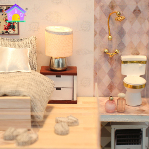 Hongda Miniatura <span class=keywords><strong>Dollhouse</strong></span> M030 Aproveite o romântico Nordic Diy Miniatura De Madeira Boneca Casa Kit Com Luz - Product Image 4
