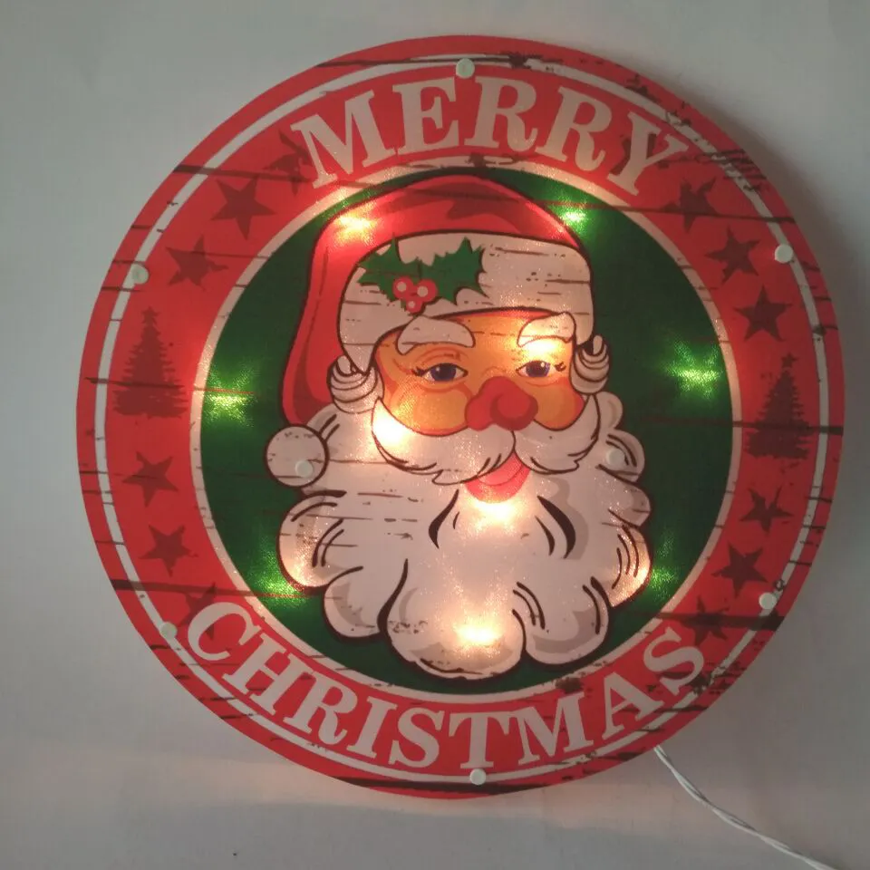 Mall Đồ Trang Trí Giáng Sinh Giá Tốt Hot Bán Giáng Sinh Trang Trí Nội Thất 2019 PVC Santa Claus Led Ánh Sáng Hình Ảnh