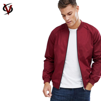Veste bombardier pour hommes, décontractée, couleur bordeaux, à la mode, nouvelle collection,