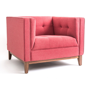 Hiện Đại 3 Chỗ Ngồi Sofa Trong Vải Đỏ - Product Image 3