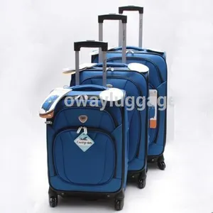 OEM ODM factory spinner 4 wheels 1680D nylon quality 3pcs trolley luggage suitcase set