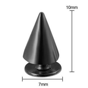 100 pièces de clous coniques ronds de 10 mm, rivets à vis en alliage, accessoires de <span class=keywords><strong>couture</strong></span> pour le bricolage et le travail du cuir - Product Image 6