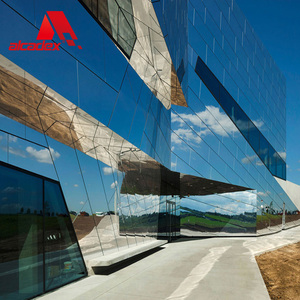 Miroir anodisé fini revêtement en aluminium panneaux muraux décoratifs panneau en plastique <span class=keywords><strong>composite</strong></span> aluminium murs extérieurs conception de la façade - Product Image 3
