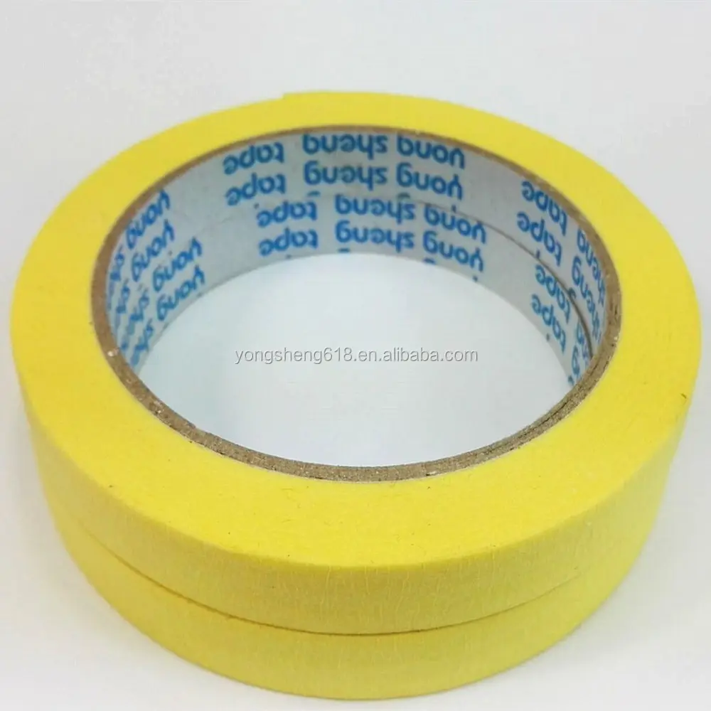 Yellow color rubber Adhesion type automotive masking tape for paint
