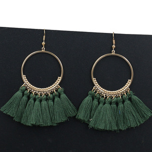 YWMT 2018 gran círculo exagerar de aleación de Día de San Valentín Romance borla pendientes para las mujeres - Product Image 3
