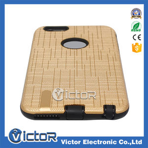 China Mayoristas El producto más nuevo para 2017 Textura de tela 2 en 1 TPU PC combo funda del teléfono para iPhone 6 plus - Product Image 6