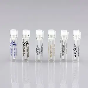 Aangepaste mini glas parfum sample vial en tester fles buis voor persoon zorg
