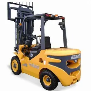3.5T 2 Tahap Tcm Forklift Suku Cadang dengan Satu Forklift Solid Ban untuk Dijual