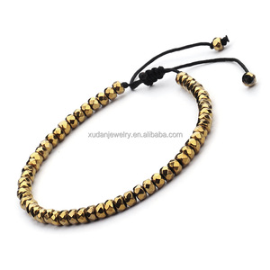 Commercio all'ingrosso nuovo stile colorato di pietra ematite macrame del branello del braccialetto per l'uomo - Product Image 6