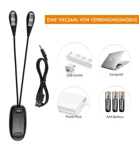 Nhạc Đứng Ánh Sáng Đèn Bàn Đọc Sách Đèn Clip Trên Giường Ánh Sáng Và Di Động Cho E-reader Giường Đầu Giường - Product Image 6