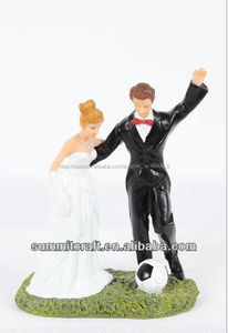Estrella de la boda sueño footballteam la novia y <span class=keywords><strong>el</strong></span> novio pareja estatuilla para torta, las minorías étnicas - Product Image 1