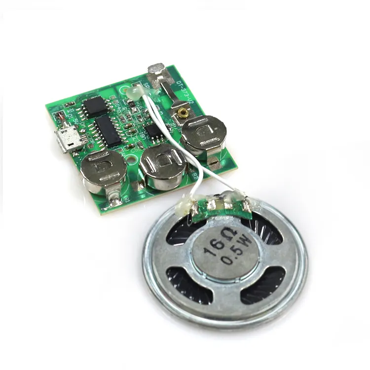 グリーティングカード用USBMP3ボイスレコーダー回路基板サウンドチップレコーダーオーディオチップ