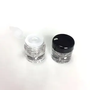 3g closable sifter loose powder cosmetic jar pigment pots with clear lids