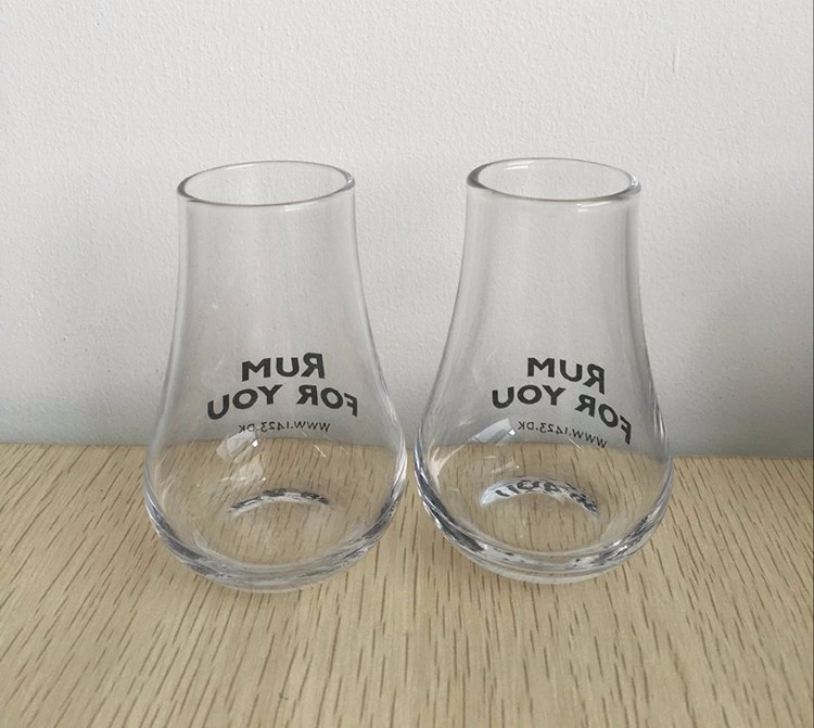 polish mouth blow white wine glass