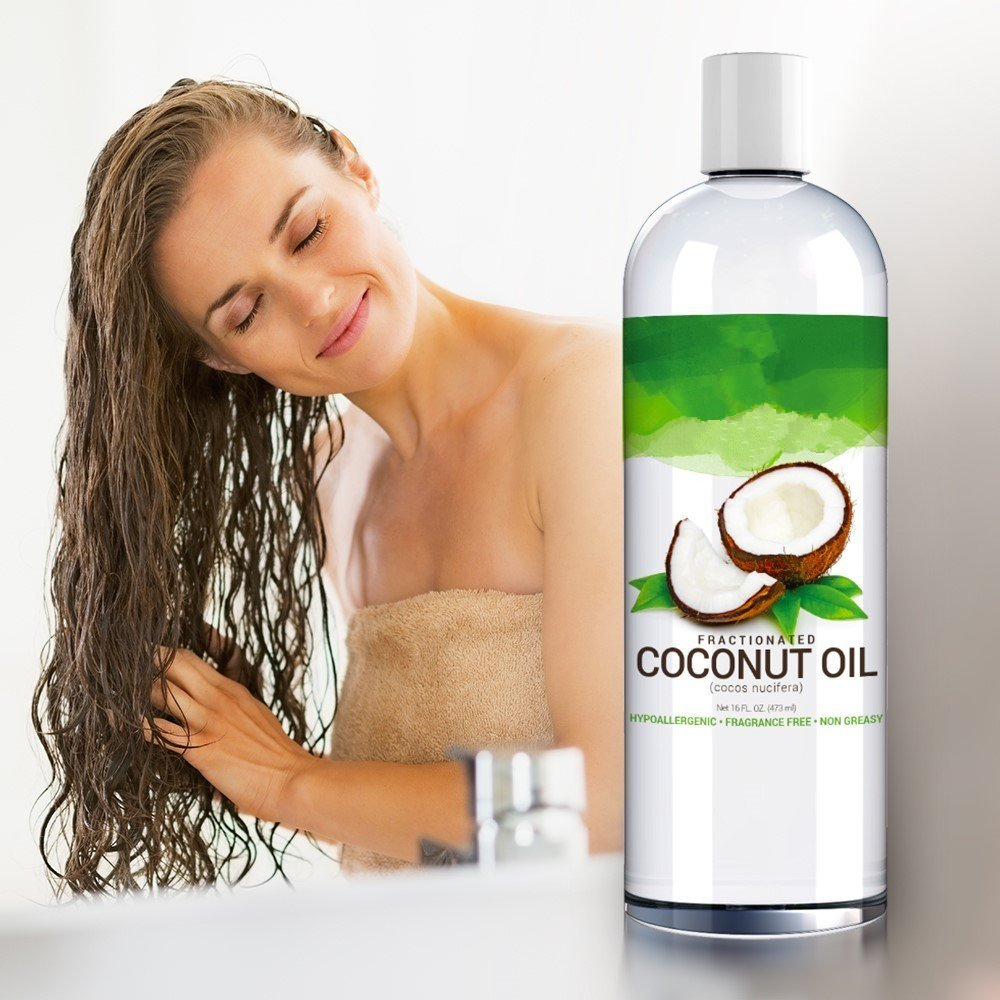 Собственная Марка, органическое Фракционное кокосовое масло для волос и кожи