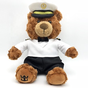 Gấu Bông Phi Công Đội Trưởng Thú Nhồi Bông Đồ Chơi Nhồi Bông Với Đồng Phục Màu Trắng - Product Image 6