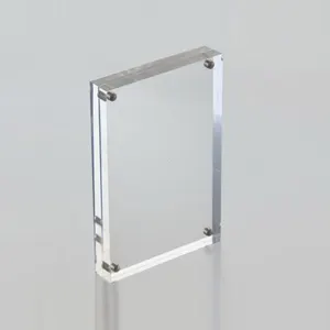 Clear magnetic acrylic cube photo frame