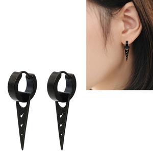 <span class=keywords><strong>Orecchini</strong></span> a Cerchio Triangolari Afro in Acciaio Inossidabile Magnetico Oro Argento Nero Nuovi Gioielli Dorati per <span class=keywords><strong>Uomo</strong></span> - Product Image 4