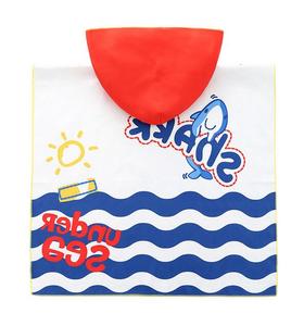 Chine fournisseur Offres Spéciales 100% polyester coloré poncho à capuche enfants serviette de bain - Product Image 5