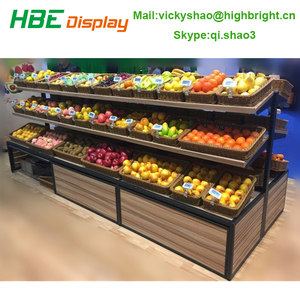 Góndola Metálica para Frutas y Verduras del <span class=keywords><strong>Mercado</strong></span> de Alimentos Frescos Vegetable Mart - Product Image 4