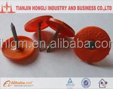 Différentes tailles de Électro Galvanisé anneau tige <span class=keywords><strong>rouge</strong></span> couleur tête en plastique ongles - Product Image 1