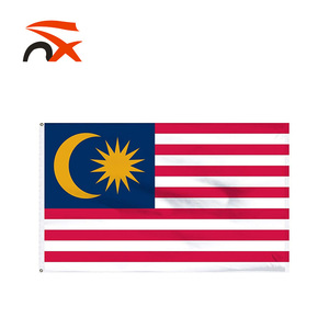 Diseño personalizado de la bandera de la <span class=keywords><strong>Federación</strong></span> de Malasia Serigrafía Bandera de Kuala Lumpur con forma rectangular - Product Image 4