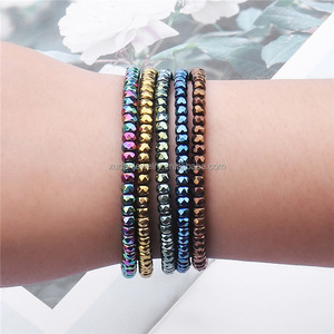 Commercio all'ingrosso nuovo stile colorato di pietra ematite macrame del branello del braccialetto per l'uomo - Product Image 3