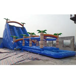 Fabricante magia grande blue crush correndo jogos bouncy inflável da corrediça de água